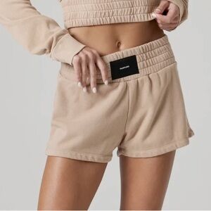 Talentless Women's Boxing Shorts Cotton Fleece Tan Beige S